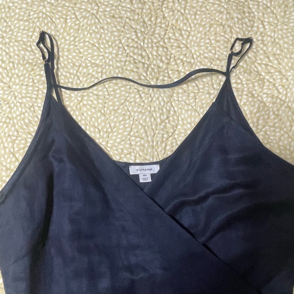 Cuyana Navy Blue Slip Wrap Dress - Picture 9 of 15